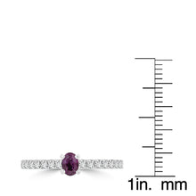 14K White Gold Brazilian Alexandrite 0.95ct TGW & Diamond 0.65ct Ring