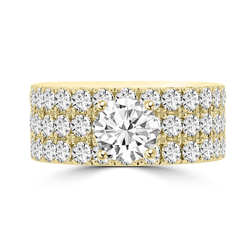 14k Yellow Gold 3 1/5ct TDW Diamond Engagement Ring