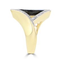 Yellow Gold 14k Aus Boulder Opal 6.04cts & Diamond 0.30ct TDW Ring