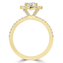 14k Yellow Gold 1 3/5ct. TDW RB Diamond Halo Engagement Ring