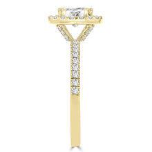 14k Yellow Gold 1 3/5ct. TDW RB Diamond Halo Engagement Ring