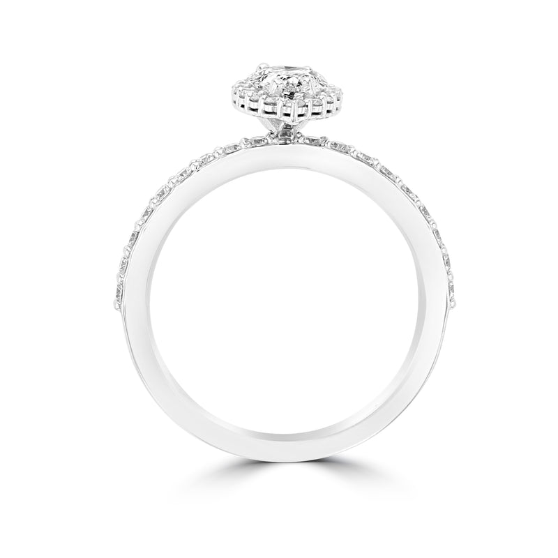 14K White Gold Diamond 1.00ct TDW Engagement Ring