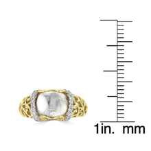 14K Yellow Gold & Gold Quartz 1.75cts and Diamond 0.24ct TDW (SI1-VS, G-H) Ring