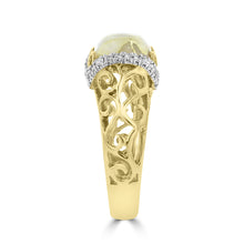 14K Yellow Gold & Gold Quartz 1.75cts and Diamond 0.24ct TDW (SI1-VS, G-H) Ring