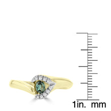 18K Yellow Gold, Fine Color Changing Brazilian Alexandrite 0.23cts & Diamond 0.03cts TDW (SI1-VS, G-H) Ring by La Vita Vital