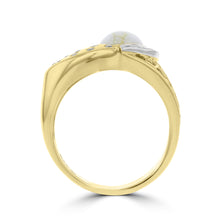 14K Yellow Gold & Gold Quartz Ring 1.84cts and Diamond 0.21ct TDW (SI1-VS, G-H) Ring