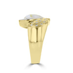 14K Yellow Gold & Gold Quartz Ring 1.84cts and Diamond 0.21ct TDW (SI1-VS, G-H) Ring