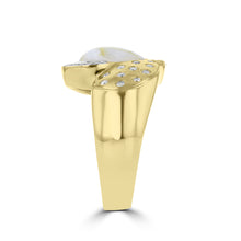 14K Yellow Gold & Gold Quartz Ring 1.84cts and Diamond 0.21ct TDW (SI1-VS, G-H) Ring