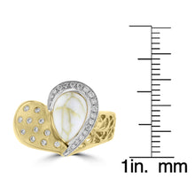 14K Yellow Gold & Gold Quartz Ring 1.84cts and Diamond 0.21ct TDW (SI1-VS, G-H) Ring