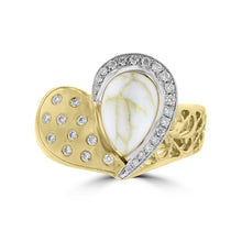 14K Yellow Gold & Gold Quartz Ring 1.84cts and Diamond 0.21ct TDW (SI1-VS, G-H) Ring