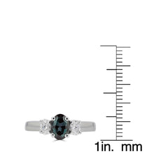 18K White Gold Gubelin Certified Alexandrite 1.12ct and Diamond 0.36cts (VS, G) Ring by La Vita Vital