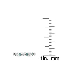 14K White Gold 1/4ct TGW Alexandrite and 1/3ct TDW Diamond Ring
