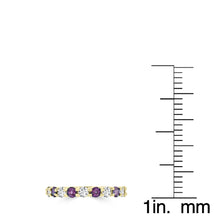 14K White Gold 1/4ct TGW Alexandrite and 1/3ct TDW Diamond Ring