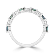 14K White Gold 1/4ct TGW Alexandrite and 1/3ct TDW Diamond Ring