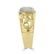 14k Yellow Gold 2 5/8ct Gold Quartz and Diamond Accent Ring (G-H, SI1-VS)