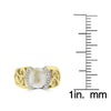 14k Yellow Gold 2 5/8ct Gold Quartz and Diamond Accent Ring (G-H, SI1-VS)