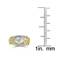 14K Yellow Gold & Gold Quartz Ring 2.45cts and Diamond 0.31ct TDW (SI1-VS, G-H) Ring