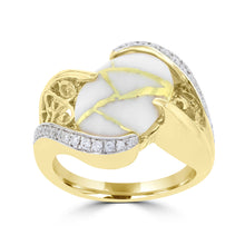 14K Yellow Gold & Gold Quartz 4.15cts and Diamond 0.22ct TDW (SI1-VS, G-H) Ring