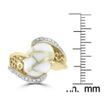 14K Yellow Gold & Gold Quartz 4.15cts and Diamond 0.22ct TDW (SI1-VS, G-H) Ring