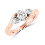 14K Two tone Gold and Diamond 0.70ct Engagement Ring