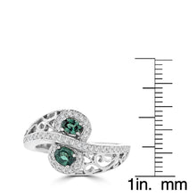 18K White Gold, Fine Brazilian Alexandrite 0.50cts & Diamond 0.20cts TDW (SI1-VS, G-H) Ring by La Vita Vital