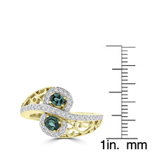 18K Yellow Gold, Fine Brazilian Alexandrite 0.50cts & Diamond 0.20cts TDW (SI1-VS, G-H) Ring by La Vita Vital