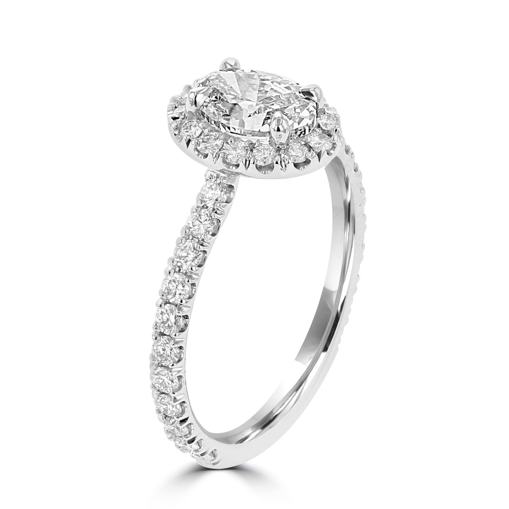 14K White Gold Diamond 1.35cts TDW Engagement Ring