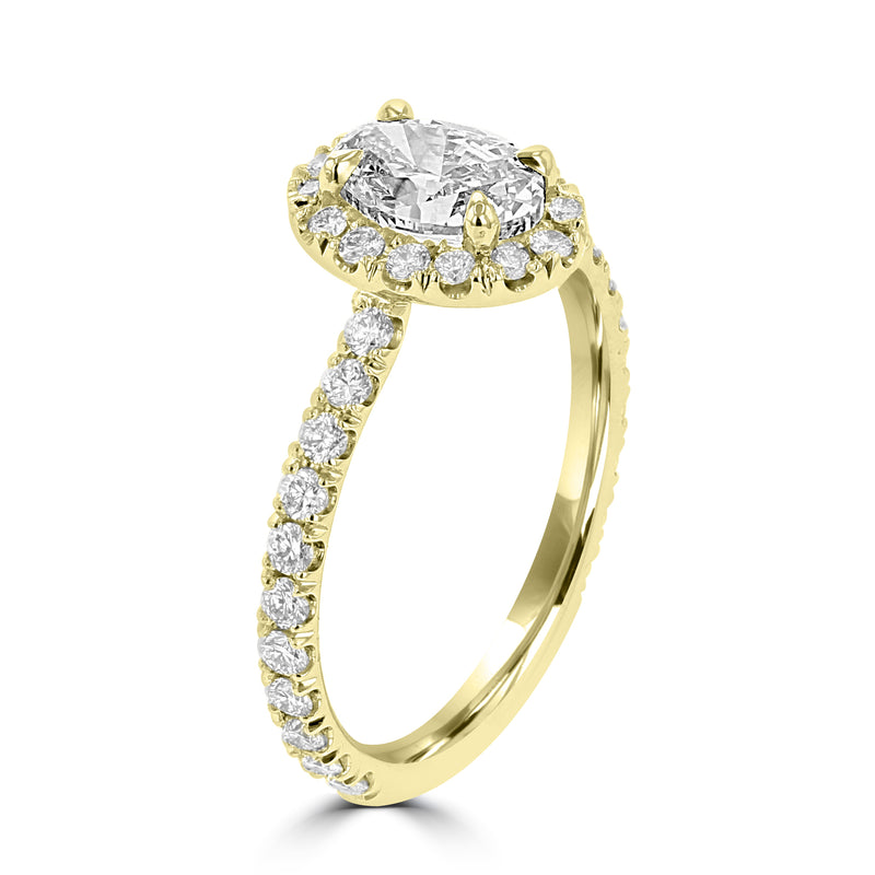 14K Yellow Gold Diamond 1.35cts TDW Engagement Ring