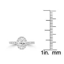 14K White Gold Diamond 1.35cts TDW Engagement Ring