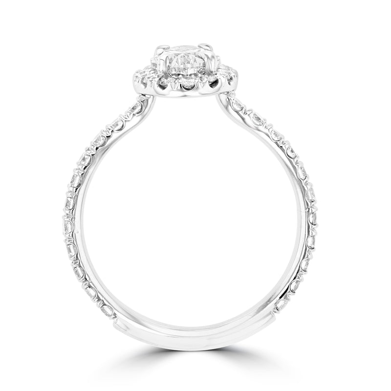 14K White Gold Diamond 1.35cts TDW Engagement Ring