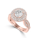 14K Rose Gold Diamond 3.55cts TDW Engagement Ring