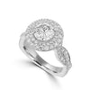 14K White Gold Diamond 3.55cts TDW Engagement Ring