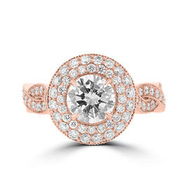 14K Rose Gold Diamond 3.55cts TDW Engagement Ring