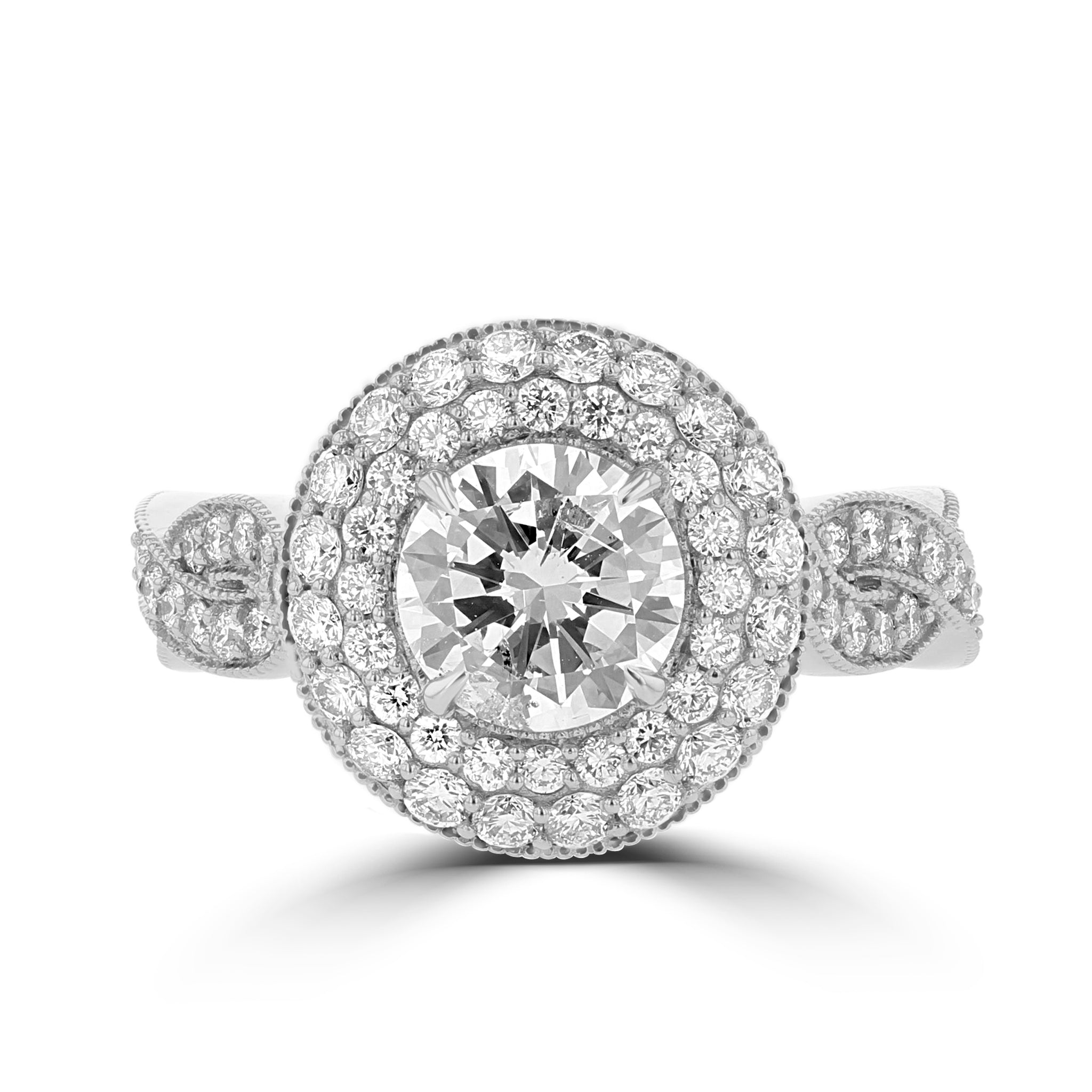 14K White Gold Diamond 3.55cts TDW Engagement Ring