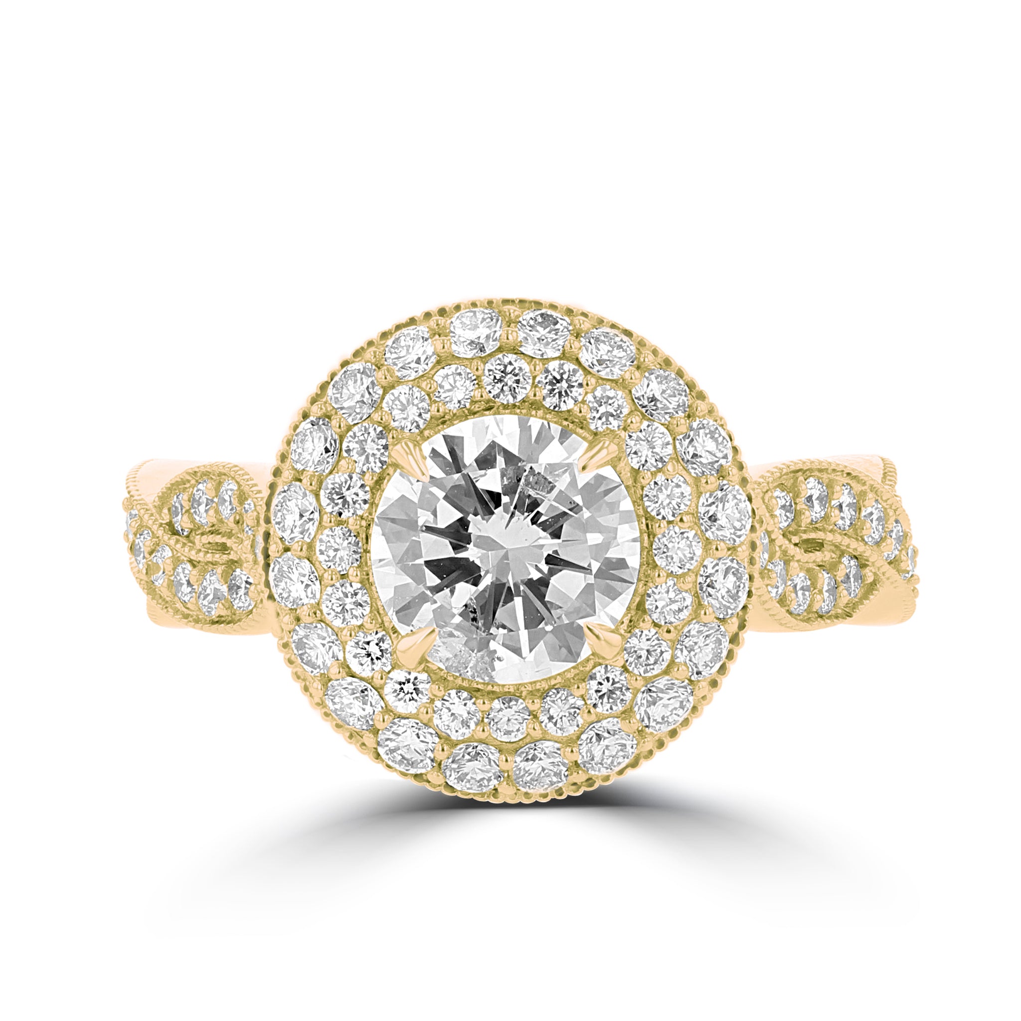 14K Yellow Gold Diamond 3.55cts TDW Engagement Ring