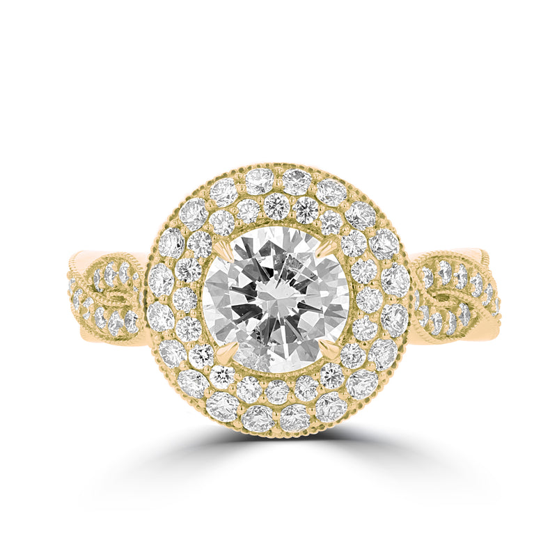 14K Yellow Gold Diamond 3.55cts TDW Engagement Ring