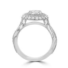14K White Gold Diamond 3.55cts TDW Engagement Ring