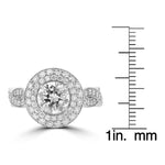 14K White Gold Diamond 3.55cts TDW Engagement Ring