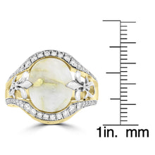 14K Yellow gold, Gold Quartz 5.18cts and Diamond 0.65cts TDW (SI1-VS, G-H) Ring