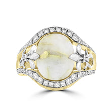 14K Yellow gold, Gold Quartz 5.18cts and Diamond 0.65cts TDW (SI1-VS, G-H) Ring