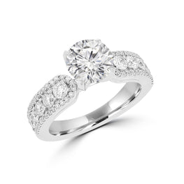 14K White Gold Diamond 1.85cts TDW Engagement Ring