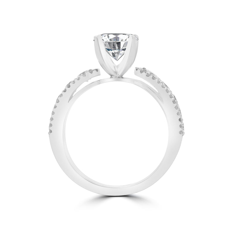 14K White Gold Diamond 1.85cts TDW Engagement Ring