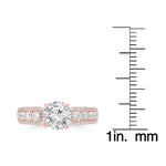 14K Rose Gold Diamond 1.85cts TDW Engagement Ring