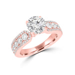 14K Rose Gold Diamond 1.85cts TDW Engagement Ring