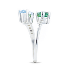 Aquamarine Open Wrap Shank Ring