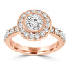 14k Rose Gold 2 1/4ct. TDW Diamond Halo Engagement Ring