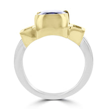 14K Yellow and White Gold Tanzanite 6.20cts and Diamond 0.75ct TDW (VS-SI1, G-H) Ring