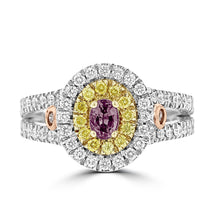18K White & Rose Gold, Fine Brazilian Alexandrite 0.32cts & Diamond 0.80cts TDW (SI1-VS, G-H) Ring by La Vita Vital