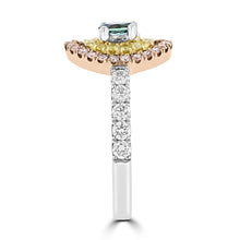 18K White & Rose Gold, Fine Brazilian Alexandrite 0.30cts & Diamond 0.54cts TDW (SI1-VS, G-H) Ring