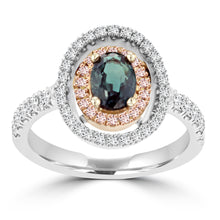 18K White Gold Brazilian Alexandrite 0.79cts  and Diamond 0.45cts Statement Ring (SI1-VS, G-H) by La Vita Vital